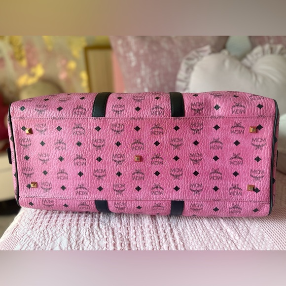 AUTHENTIC MCM PINK DUFFLE BAG - Picture 8 of 16